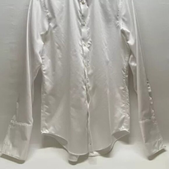 Calvin Klein Men's Infinite Wrinkle Free White Button Up Size Medium Slim Fit - Picture 3 of 13